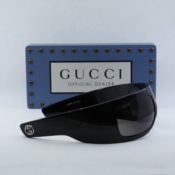 Gucci GG1633S 004 Shield Sunglasses - Black\Grey - Picture 7 of 9